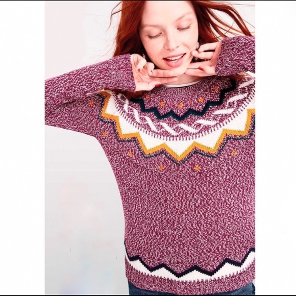 Old Navy Multicolor Purple Fair Isle Knitted Sweater - Picture 2 of 16
